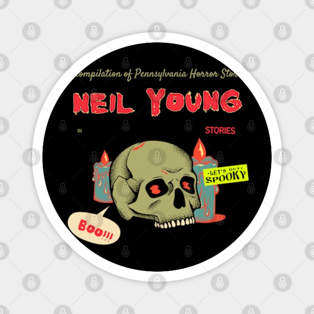 neil young horror story Magnet by psychedelic skull